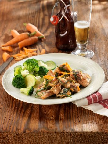 poulet-ragout-karotten-broccoli-zucchetti-bier